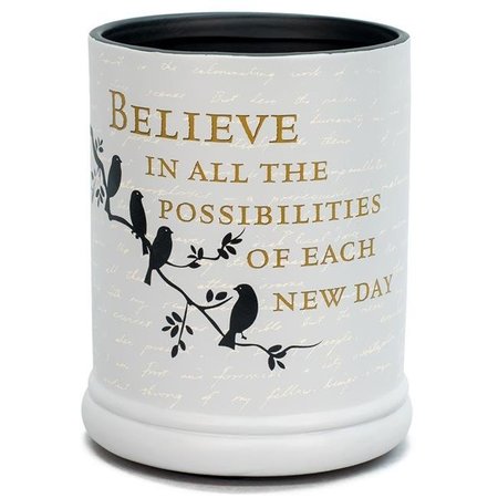 DICKSONS Dicksons JW07BL Believe in All the Possibilites Candle Jar Warmer JW07BL